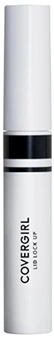 A white bottle of COVERGIRL Lid Lock Up Eyeshadow Primer with black accents, designed for long lasting eyeshadow wear.