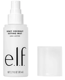 e.l.f Dewy Coconut Setting Mist spray bottle with cap.