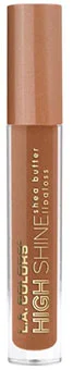 L.A. Colors High Shine Shea Butter Lip Gloss in a brown shade.