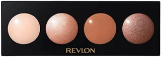 A Revlon Crème Eyeshadow Palette featuring four shades in a sleek black case.